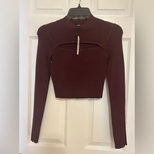 GARAGE long sleeve cut out top